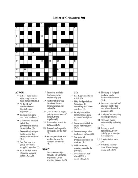 listeners crossword clue.